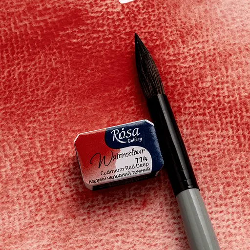 Фарба акварельна Кадмій червоний темний (774) 2.5 мл Rosa Gallery - фото 3
