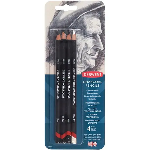 Вугільні олівці Derwent Charcoal 4 шт. 