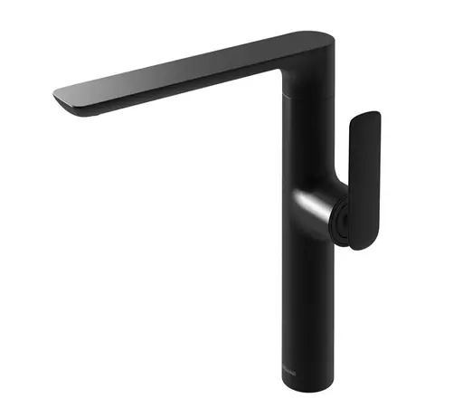 Смеситель для умывальника Kohlman Experience Long Black Matt высокий QB175E-B Черный матовый - фото 1