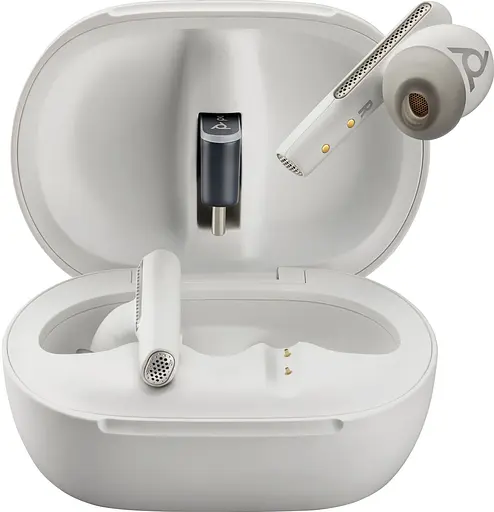 Наушники TWS Poly Voyager Free 60+ Earbuds + BT700C + TSCHC White - фото 3