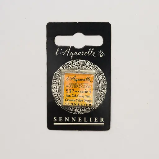 Акварельна фарба Sennelier, полукювета, S4, Кадмій жовто-помаранчевий (Cadmium Yellow Orange)