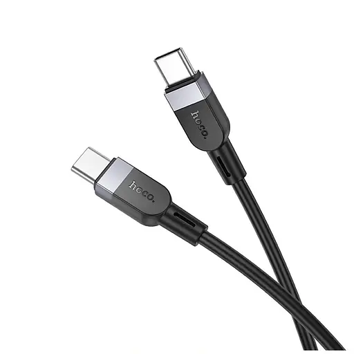 Кабель зарядний Hoco X109 Type-C to Type-C Silicone 60W 1 м чорний