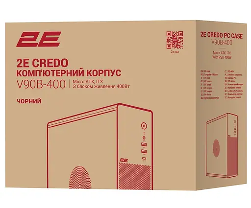 Корпус 2E Credo Slim V90B-400 с блоком питания ATX400 Black (2E-V90B-400) - фото 12
