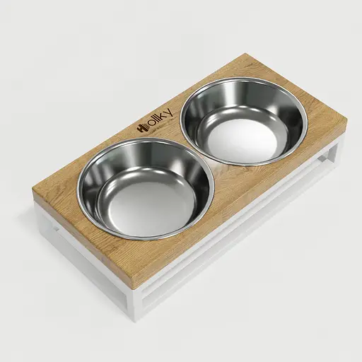 Hollky Base XS — миски на підставці для маленьких собак та котів (2 × 0,25 л) - фото 8