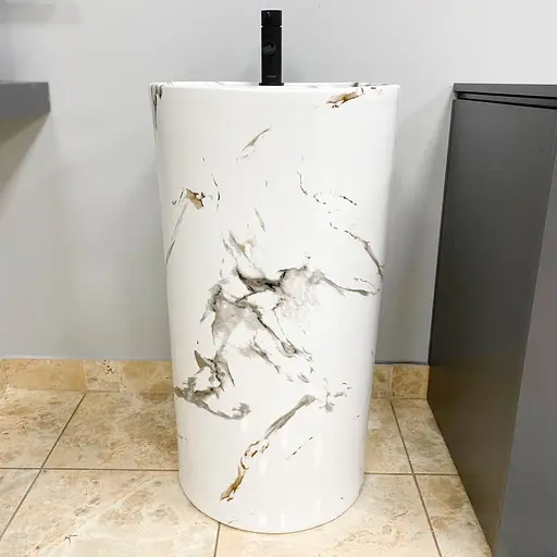 Умивальник VBI Bolonia carrara підлоговий VBI-019013, Мармур - фото 5