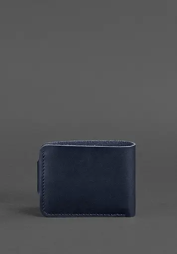 Шкіряне портмоне 4.3 темно-синє - фото 5