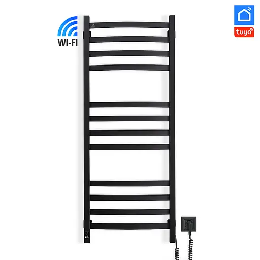 Электрический полотенцесушитель Navin Avalon 480x1200 Sensor с Wi-Fi права, черный муар 12-112033-4880, Черный матовый, Правое, Электронный - фото 4