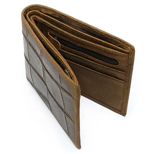 Мужской кожаный кошелек Vintage 11х9.5х2 см acs0016092 - фото 10