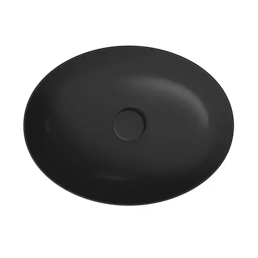 Умывальник на столешницу Cersanit Larga эллипс 50х38 см Антрацит матовый K677-014 30412 - фото 2