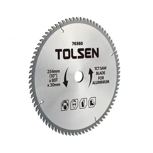 Диск пильний Tolsen по алюмінію 210 х 60T х 30 мм (76540)