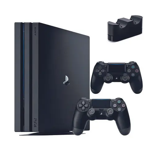 Консоль Sony PlayStation 4 PRO 1TB CUH 70-71 Black обслуженая + 2 Геймпада беспроводных DualShock 4 + Dualshock 4 Charging Station + гарантия б/у