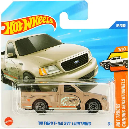 Базова машинка Hot Wheels Hot Trucks 99 Ford F-150 SVT Lihgtning бежева (5785) JBB53-N522