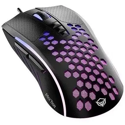 Комп'ютерна миша Mееtion GM015 ігрова оптична провідна 800-6400 DPI 8 кнопок RGB підсвічування чорна - фото 4