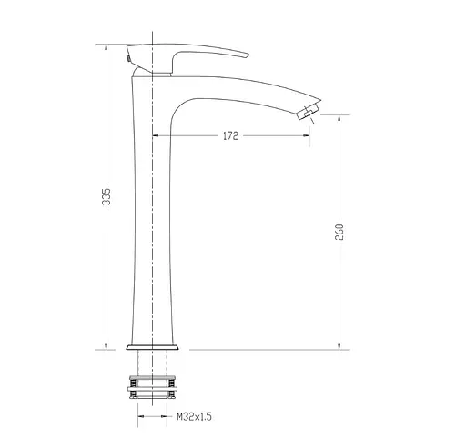 Смеситель для умывальника Gappo высокий G1007-42 бронза Бронза - фото 2