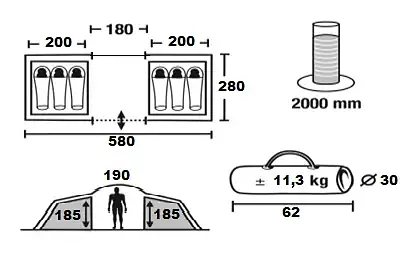 Туристическая палатка шестиместная Time Eco Travelcamp 6 - фото 10