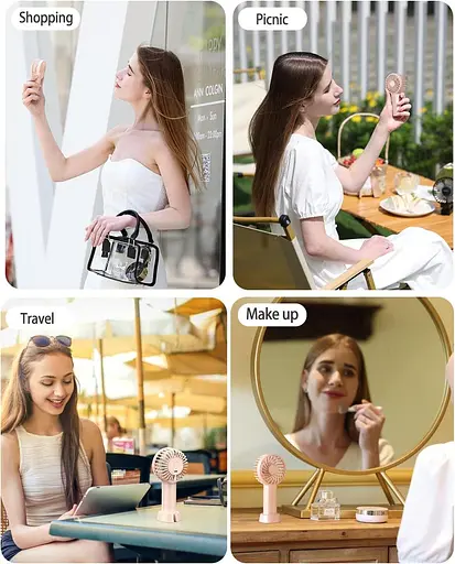 Миниатюрный портативный вентилятор EasyAcc Mini Handheld Fan 5.5-17H 3 скорости - фото 5