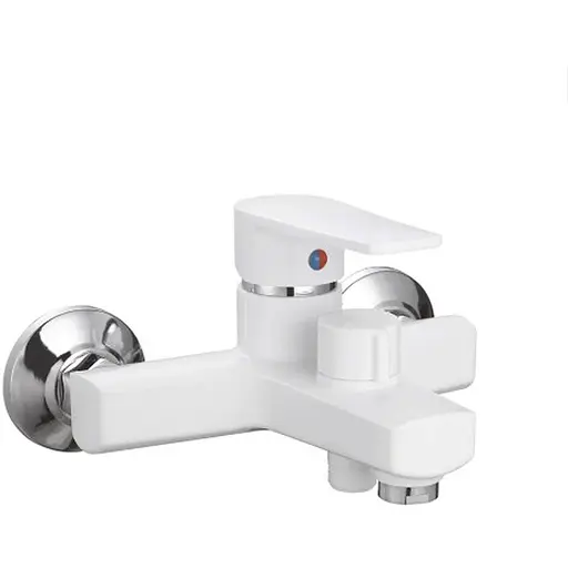 Смеситель для ванны Plamix Oscar-009 Euro White (без шланга и лейки) (PM0634) - фото 1