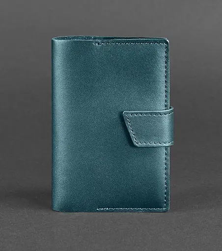 Кожаная обложка для паспорта 4.0 зеленая - фото 1
