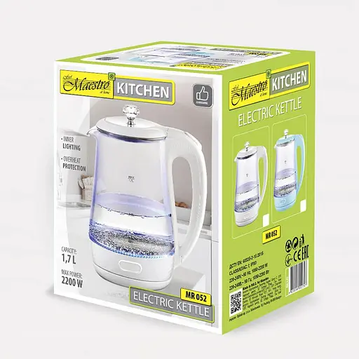 Электрочайник Maestro Стеклянный дисковый, 1,7л - фото 2