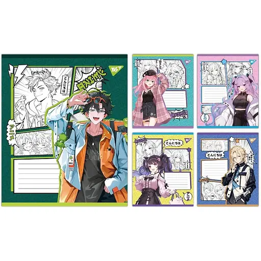 Зошит учнівський "Anime teenagers" Yes 767981 18 аркушів Різнокольоровий 1 шт. в асортименті - фото 1