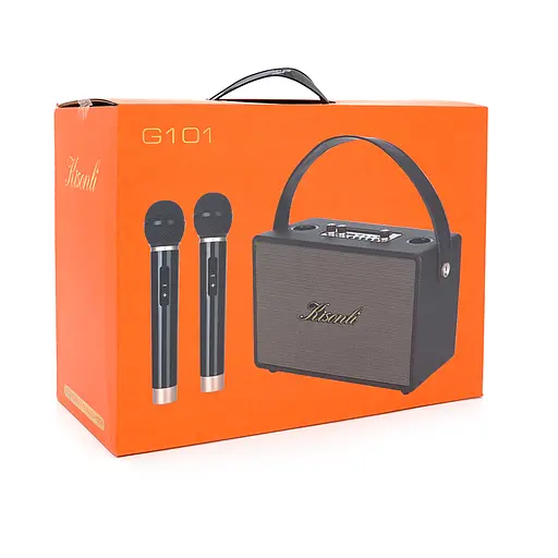 Колонка Kisonli G101 Bluetooth 5.0,Two microphone, 2х15W, 2400mAh, USB, DC: 5V/1A, BOX, Black, Q8 - фото 2