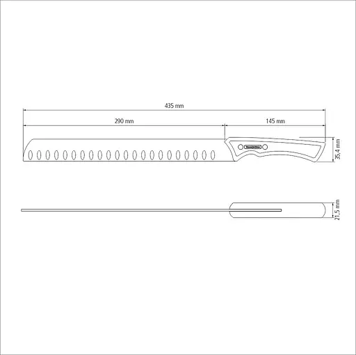 Нож слайсер Tramontina Churrasco Black 305 мм kuh0016566 - фото 5