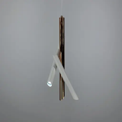 Светильник TUBES в белом корпусе в стиле модерн | Line F | Арт. MJ102/3 GD+WT - фото 2