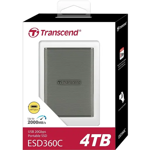 Накопитель SSD Transcend SSD 4TB ESD360C Gray (TS4TESD360C) (FFMSTR02149) - фото 2