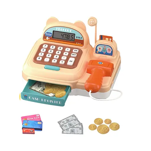 Касовий апарат, на батарейках, музика, світло, 24x13.3x16.5 см, CF8219/CF8220