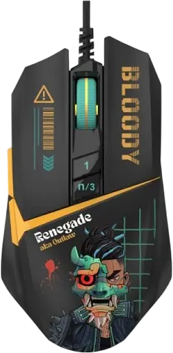 Мышь A4Tech Bloody W63 Max Renegade RGB Midnight Black