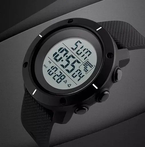 Мужские спортивные наручные часы Skmei 1212 (Черные) - фото 2