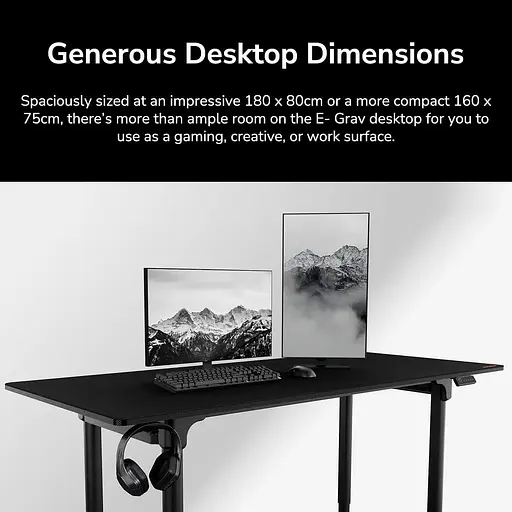 Геймерский стол Cougar E-Grav 160 Black (E-Grav 160) - фото 10