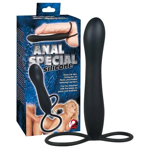 Насадка на пенис для двойного проникновения You2Toys Anal Special 15 см черный - фото 5