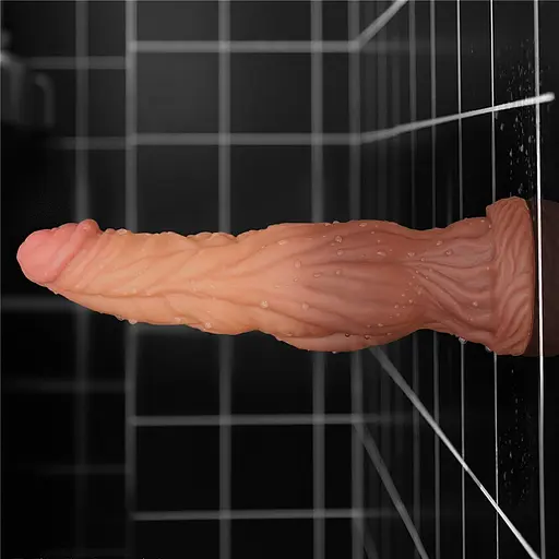 Фаллоимитатор Dual-Layered Silicone 9.5" Nature Cock 24.5 см коричневый - фото 15