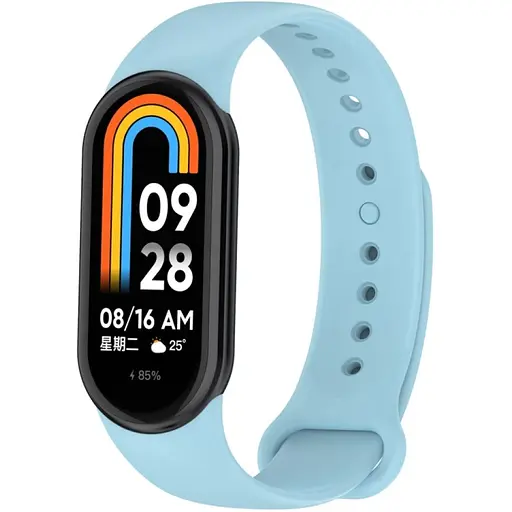 Ремешок для фитнес-браслета Lemfo для Xiaomi Mi Band 8 и 9 голубой