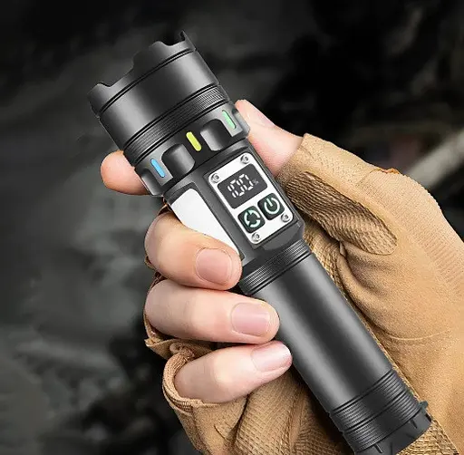 Мощный ручной фонарь COBRA CB-A282-TG с аккумулятором и COB подсветкой - фото 5