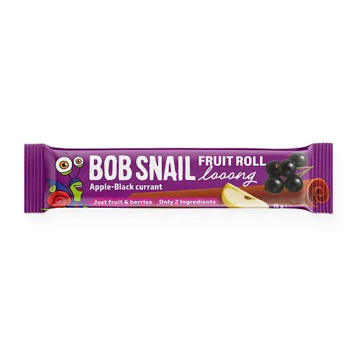 Натуральна фруктово-ягідна цукерка Bob Snail Fruit Roll Looong яблучно-смородинова 15 г 