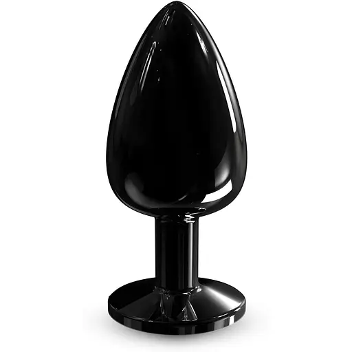 Металева анальна пробка з кристалом Dorcel Diamond Plug Black L