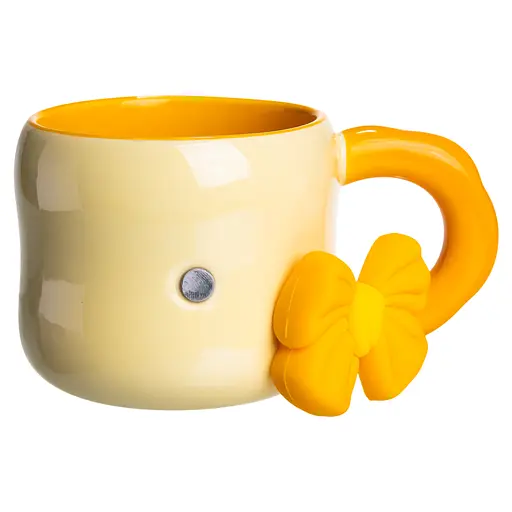 Чашка фарфоровая Yiwu с магнитом 400 мл бежевый с оранжевым Yiwu FM-52A - фото 4