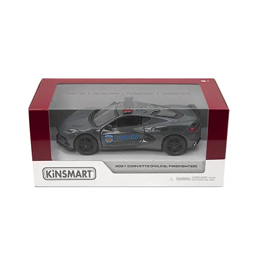 Металева інерційна легкова модель Corvette Police/Firefighter 2021 5", відкриваються двері (В асортименті) - фото 2