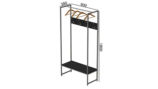 Вешалка напольная Трелис 12 180x90x38 серый ДСП Сосна Кембра 16мм FRD-104324 - фото 3