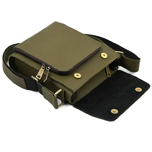 Чоловіча шкіряна сумка через плече TARWA 26х22х6 см sum0028329 - фото 6