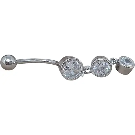 Срібна сережка для пірсингу пупка Silvex 925. ПР2Ф/032