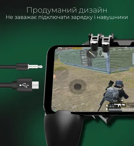 Джойстик для телефону з охолодженням Memo AK77 1200mAh ігровий контролер тригер Black (18535) - фото 9