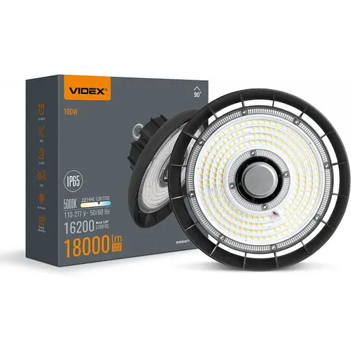 LED світильник висотний ХайБей Videx 100W 5000K 18000 Lm Чорний - фото 1