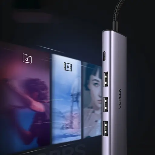 Хаб USB 3.0 -> 4хUSB 3.0 з живленням Type-C CM473 Ugreen - фото 2