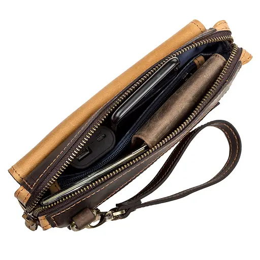 Чоловічий шкіряний клатч SHVIGEL 21х13х3 см sum0012753 - фото 5