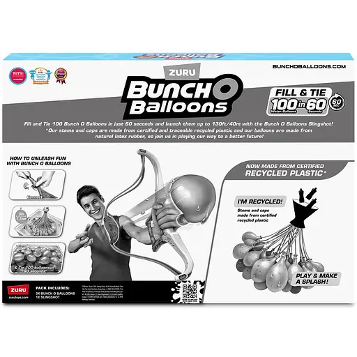 Ігровий набір Bunch O Balloons Рогатка та 100 водних куль (56494) - фото 4