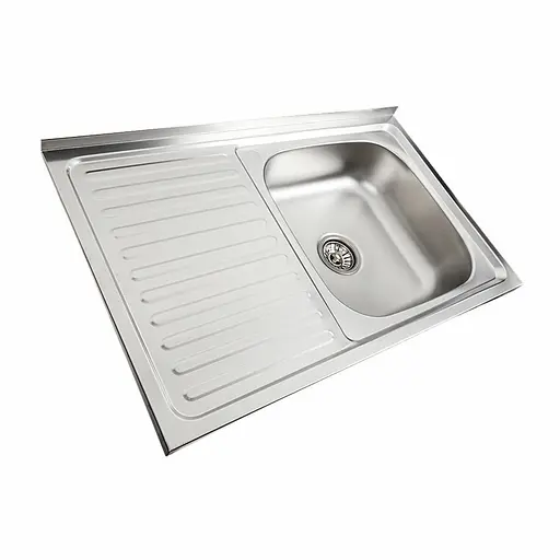 Кухонная мойка из нержавеющей стали Platinum декор 8050 R (0,7/160 мм), Decor - фото 4