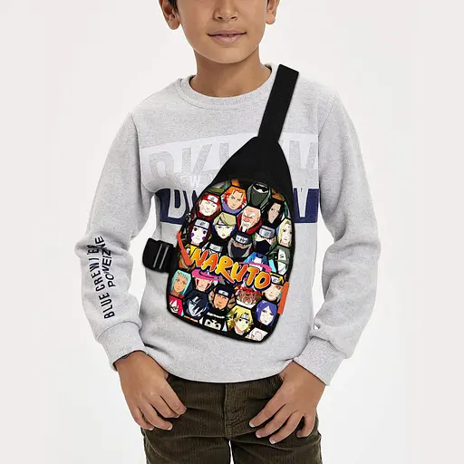 Сумка через плече дитяча Аніме Naruto 29х17 см сумка слінг для хлопчика (02050)